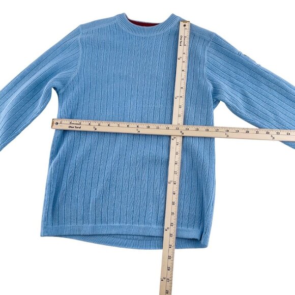 Abercrombie & Fitch Mens Ribbed Knit‎ Crewneck Sweater A/92 Size M Blue Y2k - Picture 4 of 5